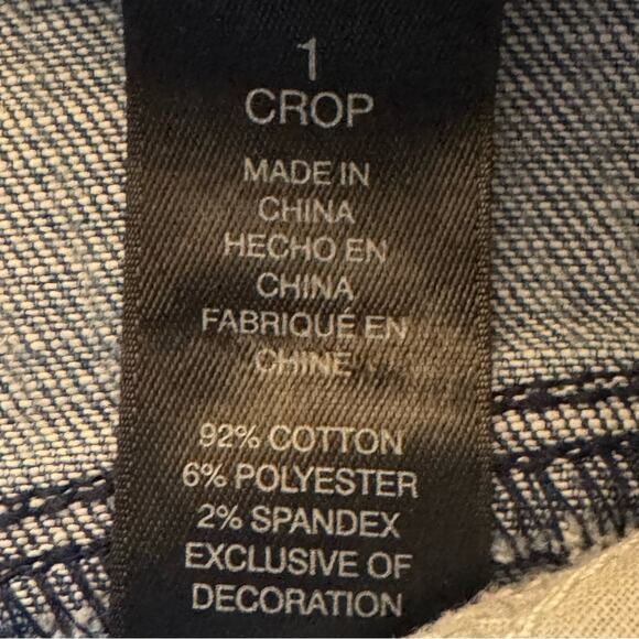 Chico's So Slimming Girlfriend Crop medium wash striped jeans size 1 (8)
 b17 - Picture 3 of 7